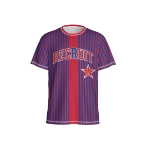Recruit Baseball Red Pinstripes - Adult Dri-Fit
