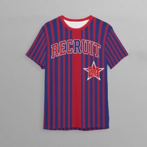 Recruit Baseball Red Pinstripes - Kid's Dri-Fit