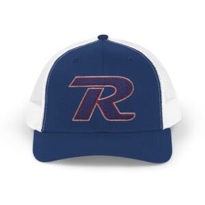 R Logo Trucker Cap — Retro Varsity Snapback Hat