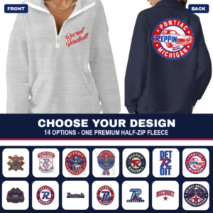 Recruit Baseball Half-Zip Women's Fleece (Pick Your Design)