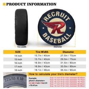 Recruit 'Pontiac Service' Baseball Universal Spare Tire Cover